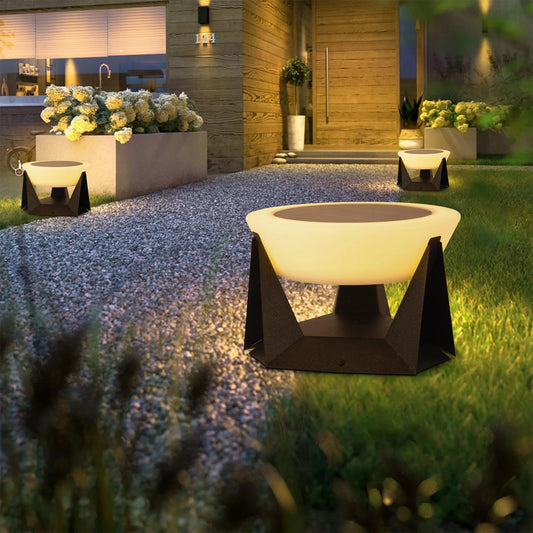 Modern Solar-Powered Outdoor Post Light - Minkowski Home