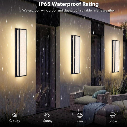 Marble Front Porch Light - Durable Stylish Exterior Wall Sconce | IP65 Waterproof - Minkowski Home